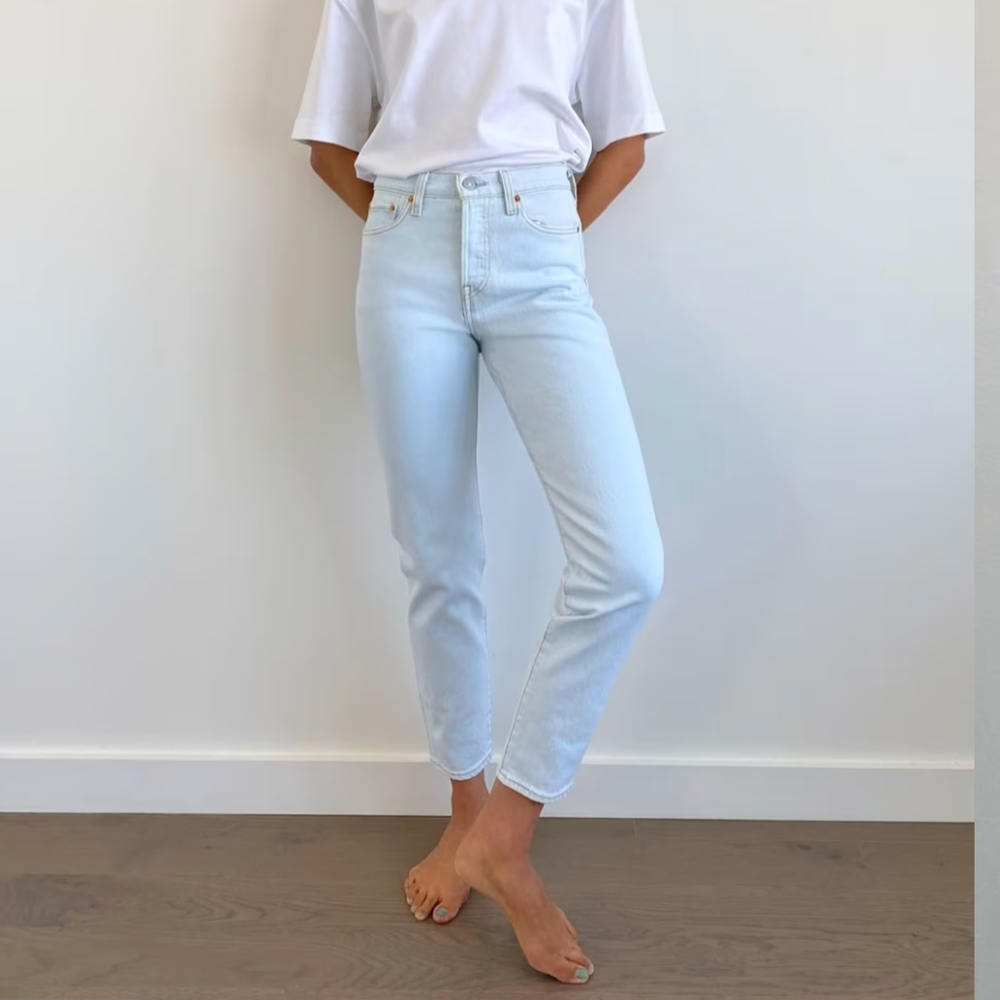 Aritzia Levis Premier Wedgie Icon Jeans Flint Heathered Clean 26 NWT * Read